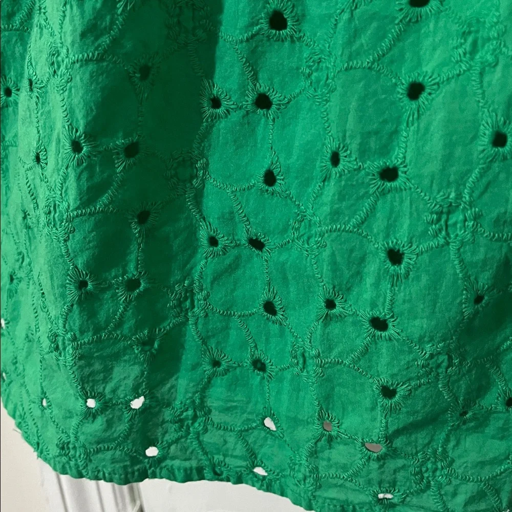 Crown & Ivy Emerald Eyelet Blouse - Picture 7 of 12